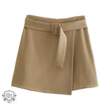 Belted Elegant High Waist Skirt - QH Clothing