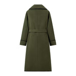 French Belted Woolen Coat - QH Clothing