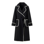 French Belted Woolen Coat - QH Clothing