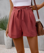 High Waist Belted Summer Shorts - QH Clothing