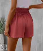 High Waist Belted Summer Shorts - QH Clothing