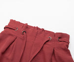 High Waist Belted Summer Shorts - QH Clothing