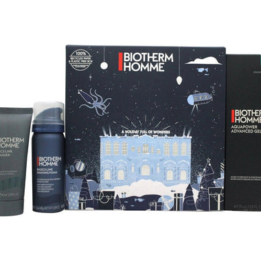 Biotherm Homme Aquapower Gift Set 75ml Aquapower Advanced Gel + 4ml Basic Line Cleanser + 50ml Foam Shaver - QH Clothing