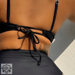 Black Cutout Split Swimsuit - QH Clothing