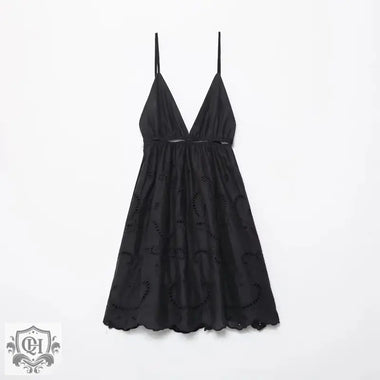 Black Hollow Out Cami Dress - QH Clothing