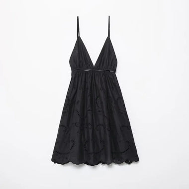 Black Hollow Out Cami Dress - QH Clothing