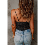 Black Lace Bralette Crop Top - Tops/Crop Tops