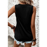 Black Ribbed V Neck Tank - Tops/Tank Tops