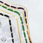 Exquisite Blade Chain Gemstone Necklace -  QH Clothing