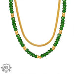 Exquisite Blade Chain Gemstone Necklace -  QH Clothing