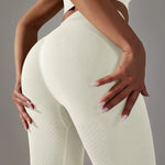 Block High Waisted Yoga Leggings - QH Clothing