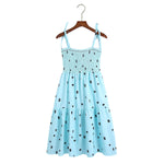 Blue Floral Ruffle Strap Dress - QH Clothing