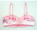 "Satin Bow Push-up Bra" - QH Clothing