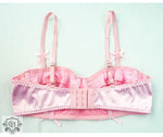 "Satin Bow Push-up Bra" - QH Clothing