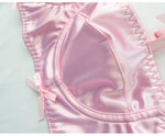 "Satin Bow Push-up Bra" - QH Clothing