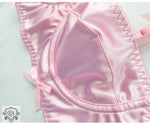 "Satin Bow Push-up Bra" - QH Clothing