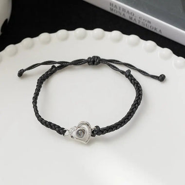 Braided Rope Heart Projection Bracelet - QH Clothing