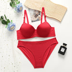 Breathable Simple Underwear Set - 70B / Red - Clothing