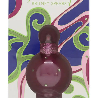 Pink perfume bottle in blue and green box labeled Britney Spears Fantasy Eau de Parfum 15ml Sprej