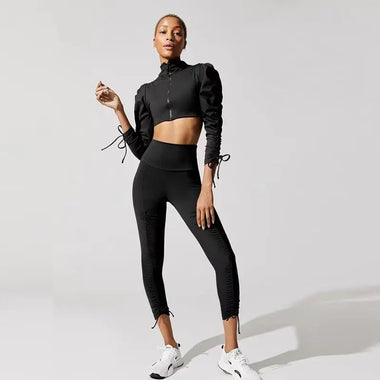 Bubble Zipper Yoga Suit - QH Clothing