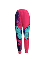 Animal Print Ankle-Tied Sports Trousers - QH Clothing