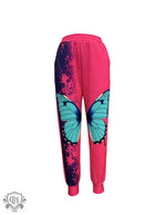 Animal Print Ankle-Tied Sports Trousers - QH Clothing