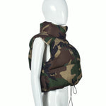 Camo Print Sleeveless Padded Vest - Clothing