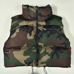 Camo Print Sleeveless Padded Vest - Clothing