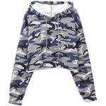 Fleece-Lined Camo Hoodie - QH Clothing