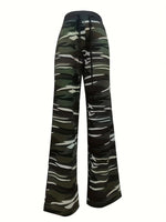 Camouflage Wide Leg Pajama Pants - QH Clothing