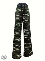 Camouflage Wide Leg Pajama Pants - QH Clothing