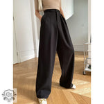 Can Match the Wide-Leg Mopping Work Pant of the Whole Store Advanced Draping Effect Early Autumn - QH Clothing