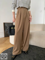 Can Match the Wide-Leg Mopping Work Pant of the Whole Store Advanced Draping Effect Early Autumn - QH Clothing