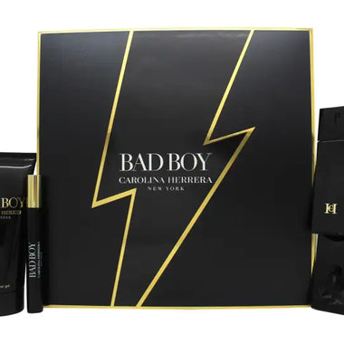 Carolina Herrera Bad Boy Presentset 100ml EDT + 100ml Shower Gel + 10ml EDT - Fragrance