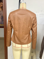 Casual Faux Leather Biker Jacket - QH Clothing