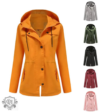 Casual Nylon Hooded Windbreaker Coat - QH Clothing