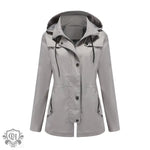 Casual Nylon Hooded Windbreaker Coat - QH Clothing