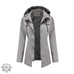 Casual Nylon Hooded Windbreaker Coat - QH Clothing