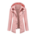 Casual Nylon Hooded Windbreaker Coat - QH Clothing