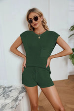 Spring Summer Loose Casual Suit Pocket Solid Color Women Knitted Sweater - Quality Home Clothing| Beauty