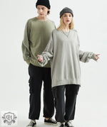 Terry Patchwork Oversized Sweater - QH Clothing