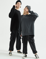 Terry Patchwork Oversized Sweater - QH Clothing