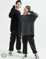 Terry Patchwork Oversized Sweater - QH Clothing