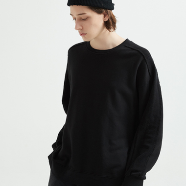 Terry Patchwork Oversized Sweater - QH Clothing