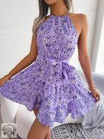 Spring Summer Casual Ruffled Large Swing Floral Dress Beach Dress Women Clothing - Quality Home Clothing| Beauty