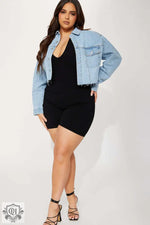 Casual Short Denim Jacket Women - QH Clothing