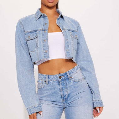 Casual Short Denim Jacket Women - QH Clothing