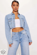 Casual Short Denim Jacket Women - QH Clothing