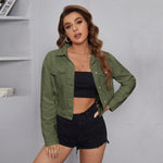 Casual Short Denim Jacket for Women - QH Clothing