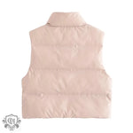 Casual Sleeveless Zipper Jacket - Clothing